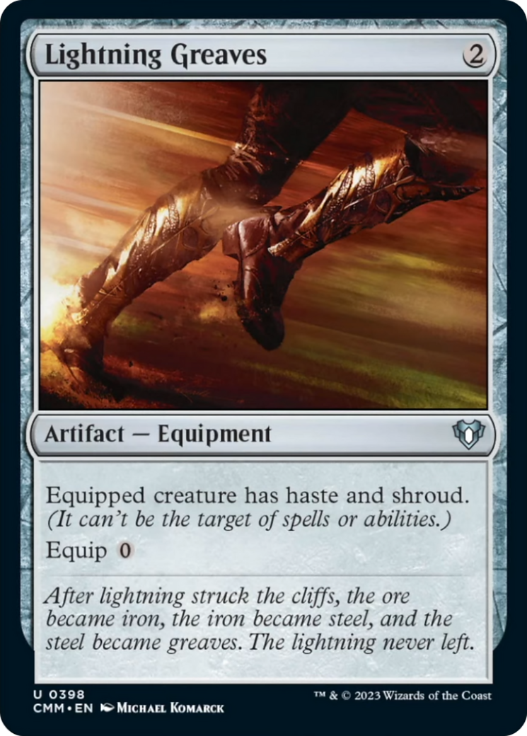 Lightning Greaves (CMM-398) - Commander Masters