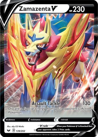 Zamazenta V - 139/202 - Jumbo Cards Holofoil