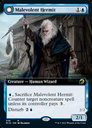 Malevolent Hermit (Extended Art) (MID-336) - Innistrad: Midnight Hunt: (Extended Art, Double Faced Transform)