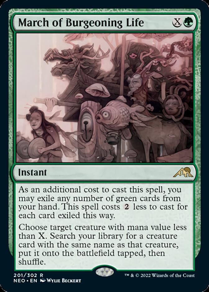 March of Burgeoning Life (NEO-201) - Kamigawa: Neon Dynasty