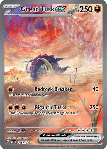 Great Tusk ex - 246/198 246 - SV01 Scarlet & Violet Base Set Holofoil
