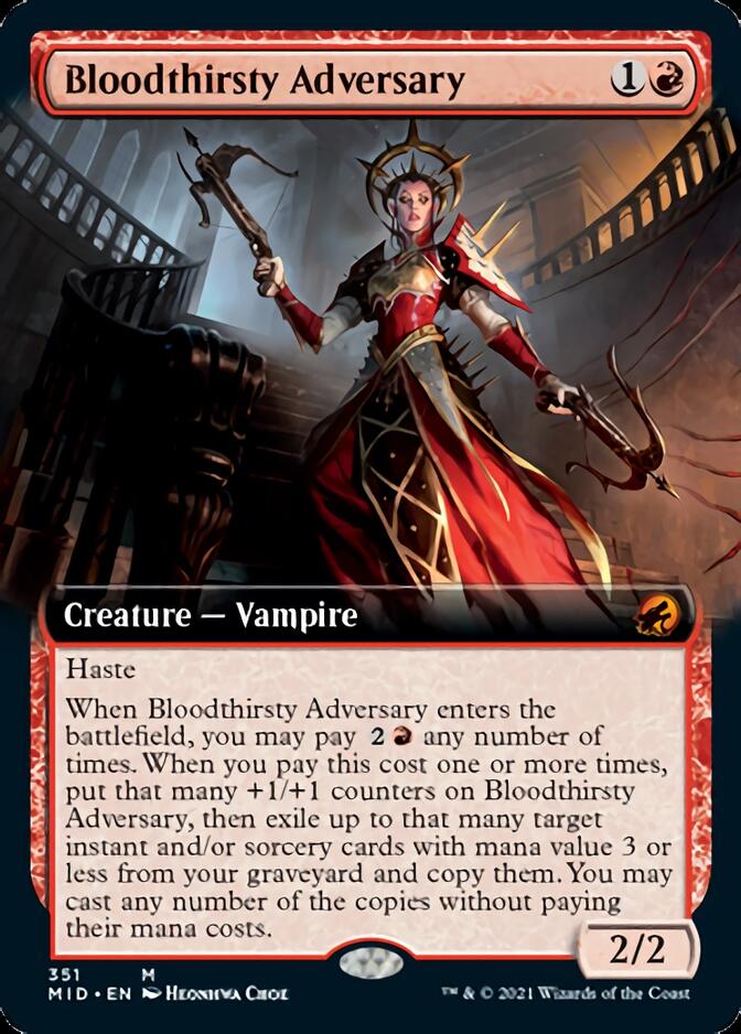 Bloodthirsty Adversary (Extended Art) (MID-351) - Innistrad: Midnight Hunt: (Extended Art)