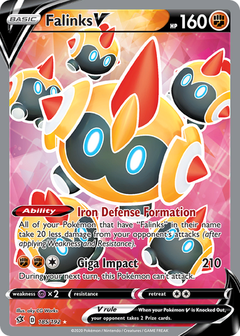 Falinks V (Full Art) 185/192 - SWSH02 Rebel Clash Holofoil
