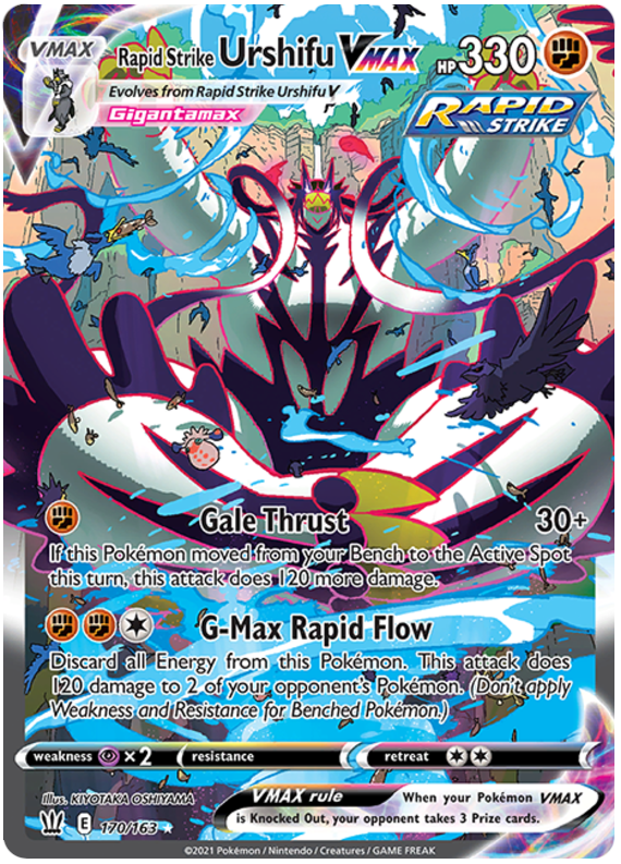 Rapid Strike Urshifu VMAX (Alternate Art Secret) 170/163 - SWSH05 Battle Styles Holofoil