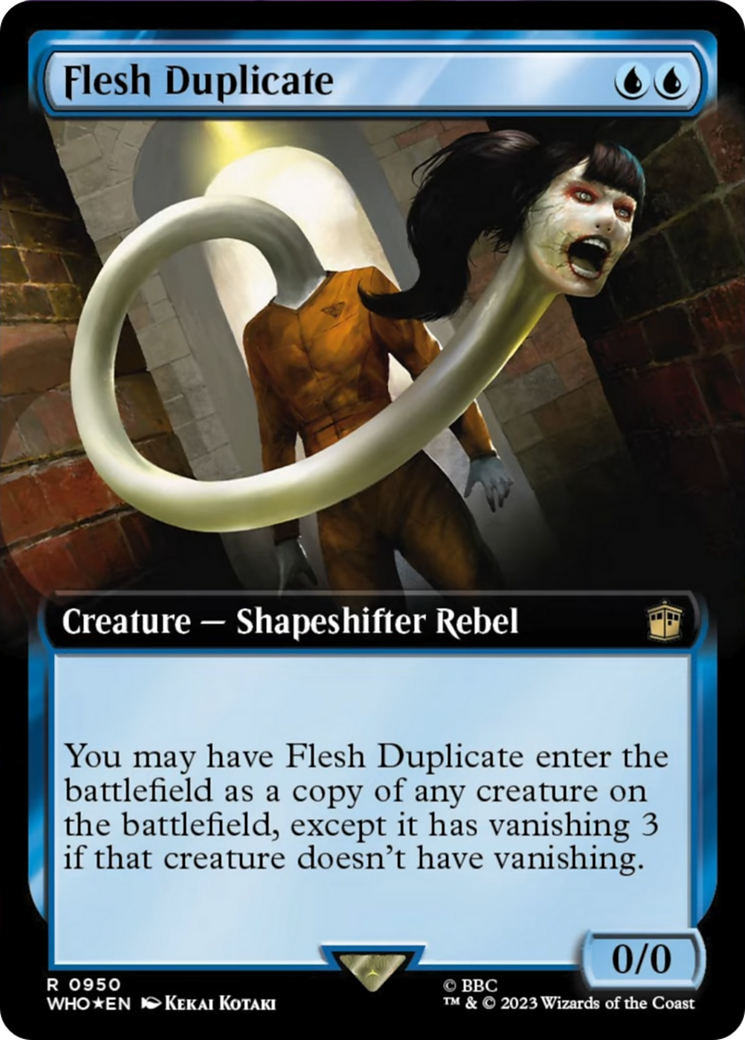 Flesh Duplicate (Extended Art) (Surge Foil) (WHO-950) - Doctor Who: (Extended Art) Foil