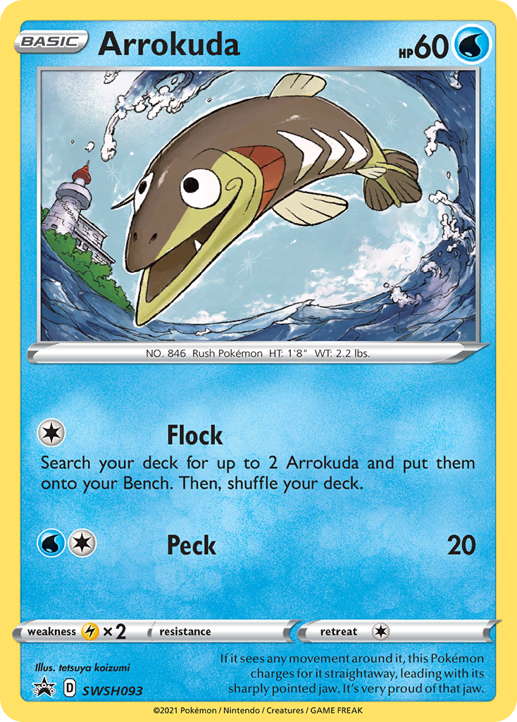 Arrokuda - SWSH093 SWSH093/307 - SWSH Sword & Shield Promo Cards Holofoil