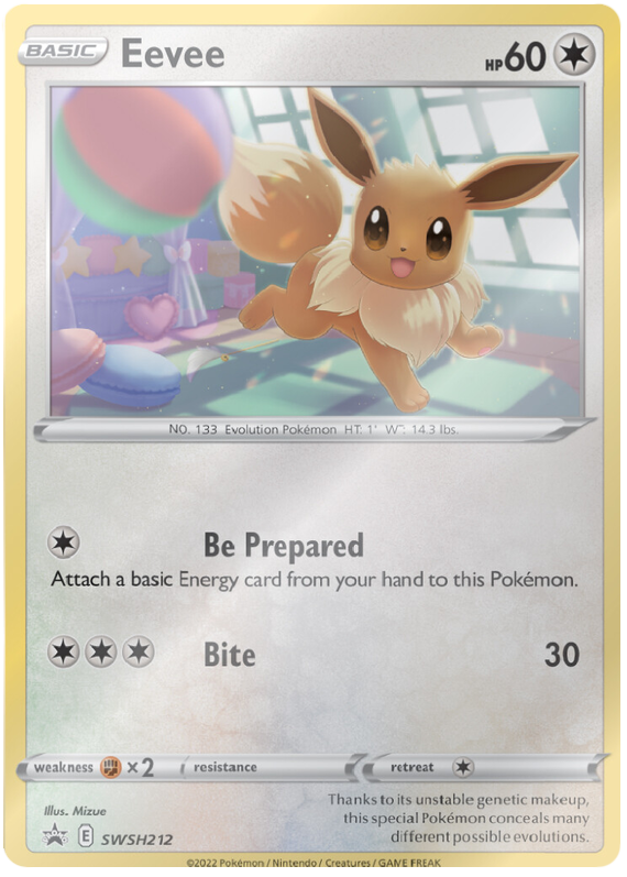 Eevee - SWSH212 SWSH212/307 - SWSH Sword & Shield Promo Cards Holofoil