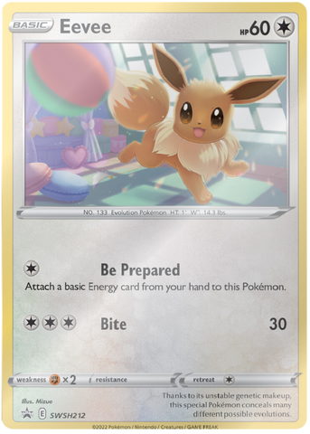 Eevee - SWSH212 SWSH212/307 - SWSH Sword & Shield Promo Cards Holofoil