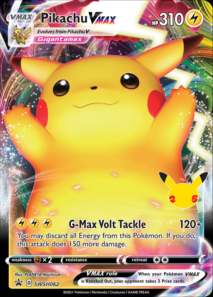 Pikachu VMAX - SWSH062 SWSH062/307 - SWSH Sword & Shield Promo Cards Holofoil
