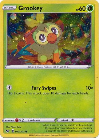 Grookey - 010/202 (Cosmos Holo) 10 - Blister Exclusives Holofoil