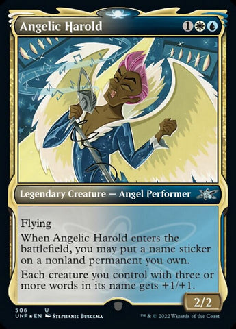 Angelic Harold (Showcase) (Galaxy Foil) (UNF-506) - Unfinity: (Showcase) Foil