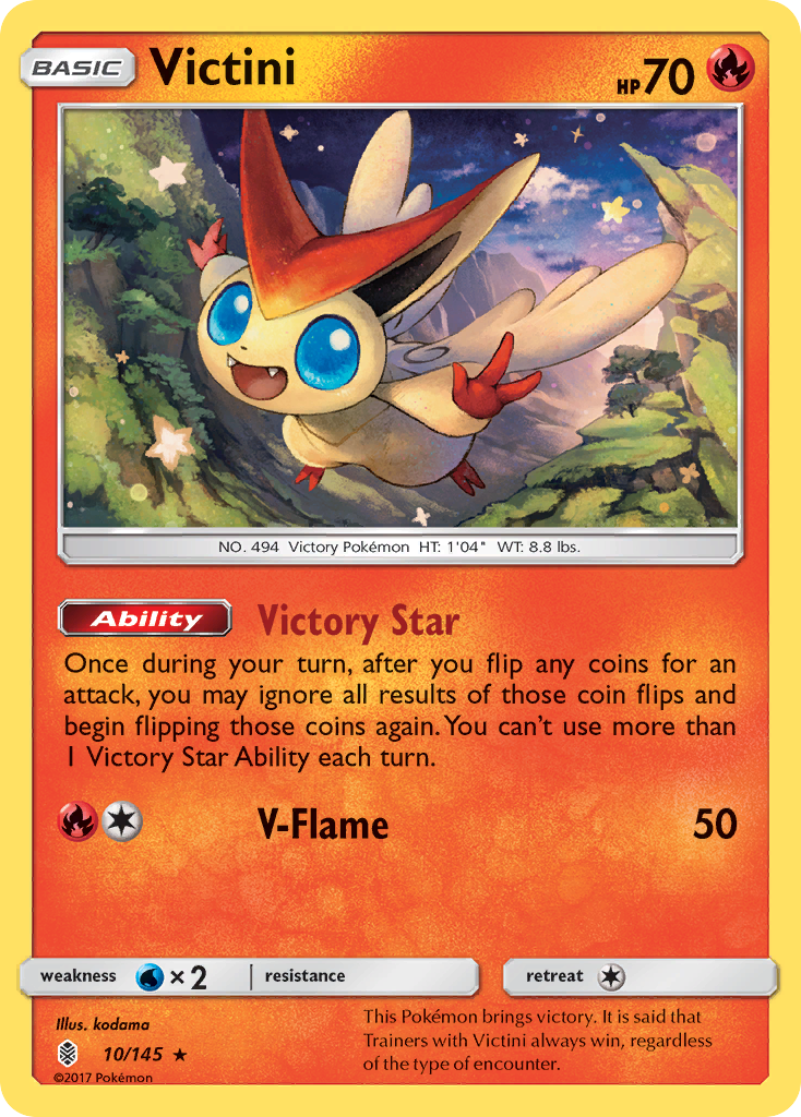 Victini 10/145 - SM  Guardians Rising Holofoil