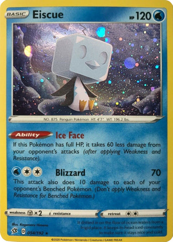 Eiscue - 054/192 (Cosmos Holo) 54 - Miscellaneous Cards & Products Holofoil