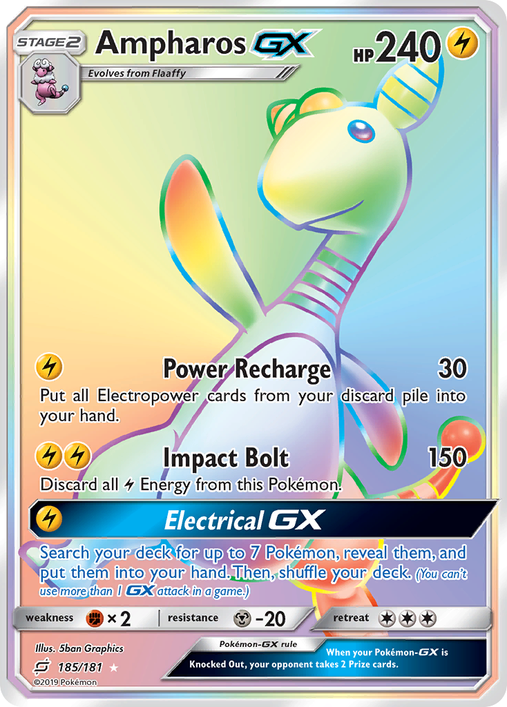 Ampharos GX (Secret)/181 - SM  Team Up Holofoil