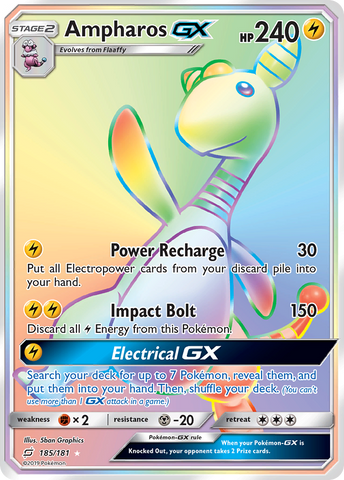 Ampharos GX (Secret)/181 - SM  Team Up Holofoil