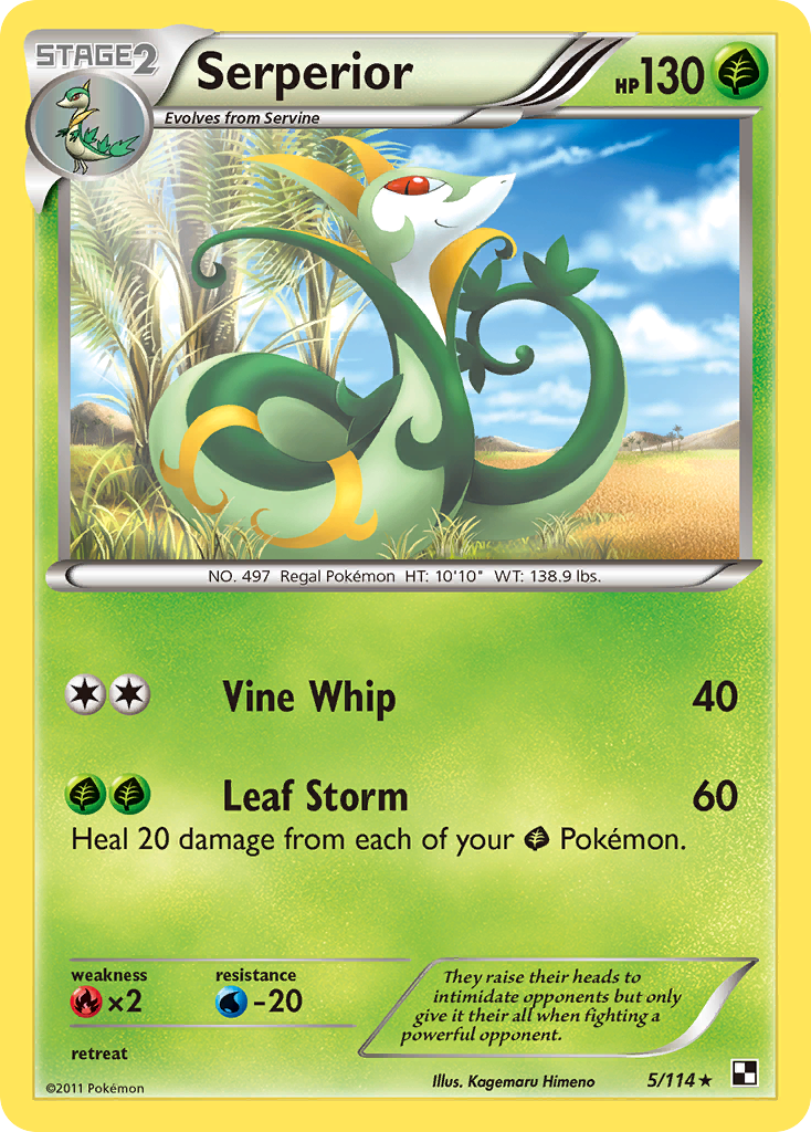 Serperior (5)/114 - Black and White Holofoil