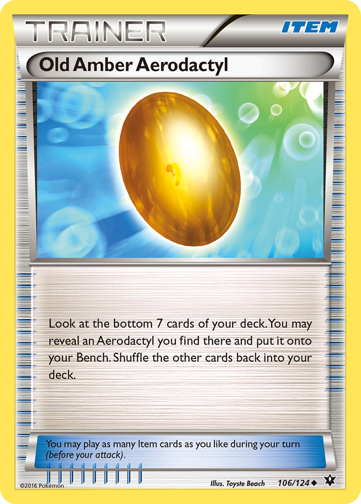 Old Amber Aerodactyl/124 - XY  Fates Collide
