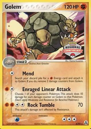 Golem - 6/92 (Regional Championships) - League & Championship Cards