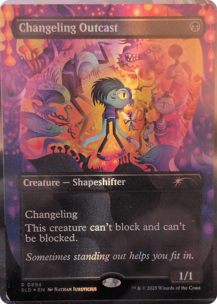 Changeling Outcast (Rainbow Foil) [Secret Lair Drop Series]