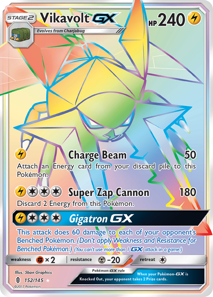 Vikavolt GX (Secret)/145 - SM  Guardians Rising Holofoil