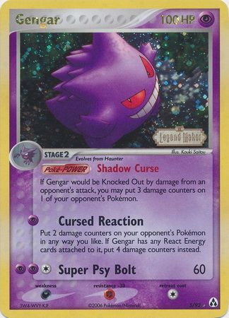 Gengar 5/92 - Legend Maker Reverse Holofoil