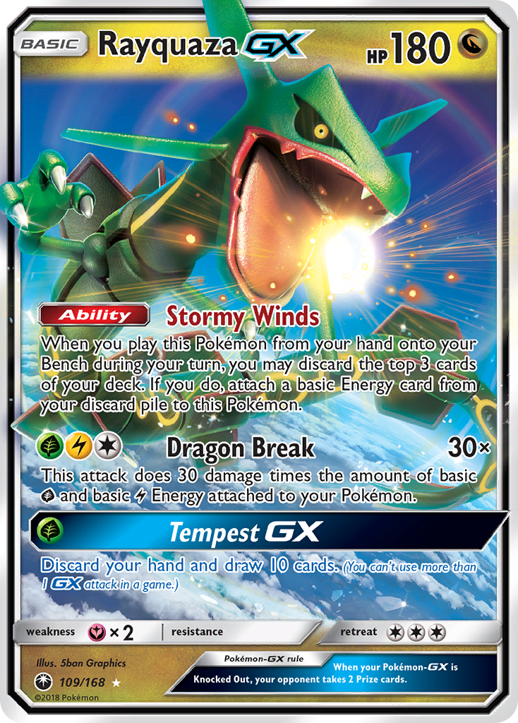 Rayquaza GX 109/168 - SM  Celestial Storm Holofoil