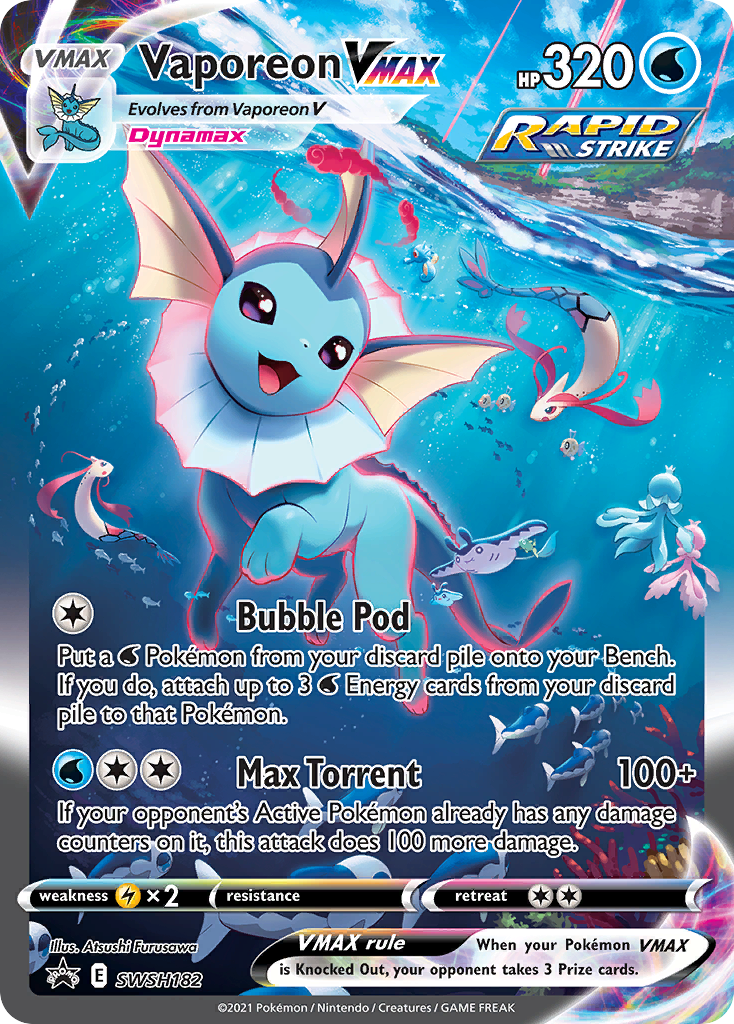 Vaporeon VMAX - SWSH182 - Jumbo Cards Holofoil