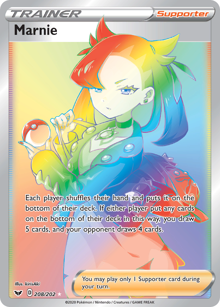 Marnie (Secret) 208/202 - SWSH01 Sword & Shield Base Set Holofoil