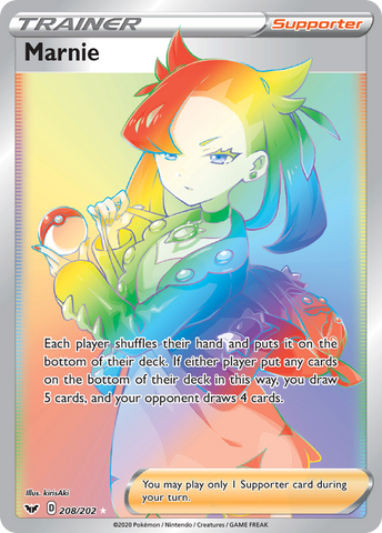 Marnie (Secret) 208/202 - SWSH01 Sword & Shield Base Set Holofoil