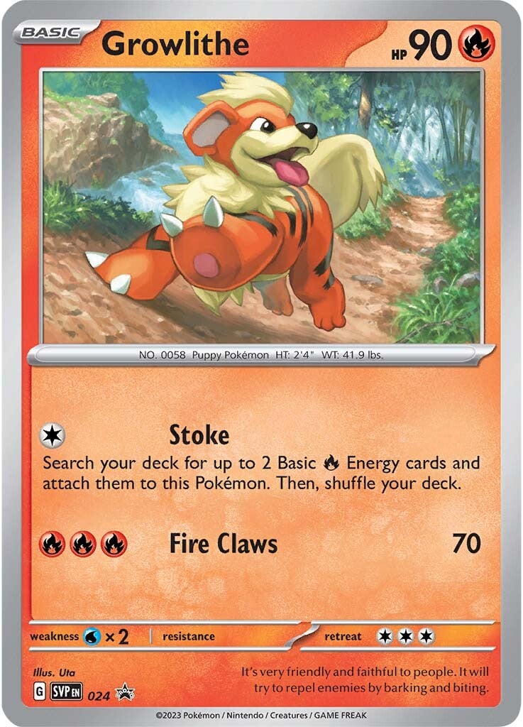 Growlithe - 024 24 - SV Scarlet & Violet Promo Cards Holofoil