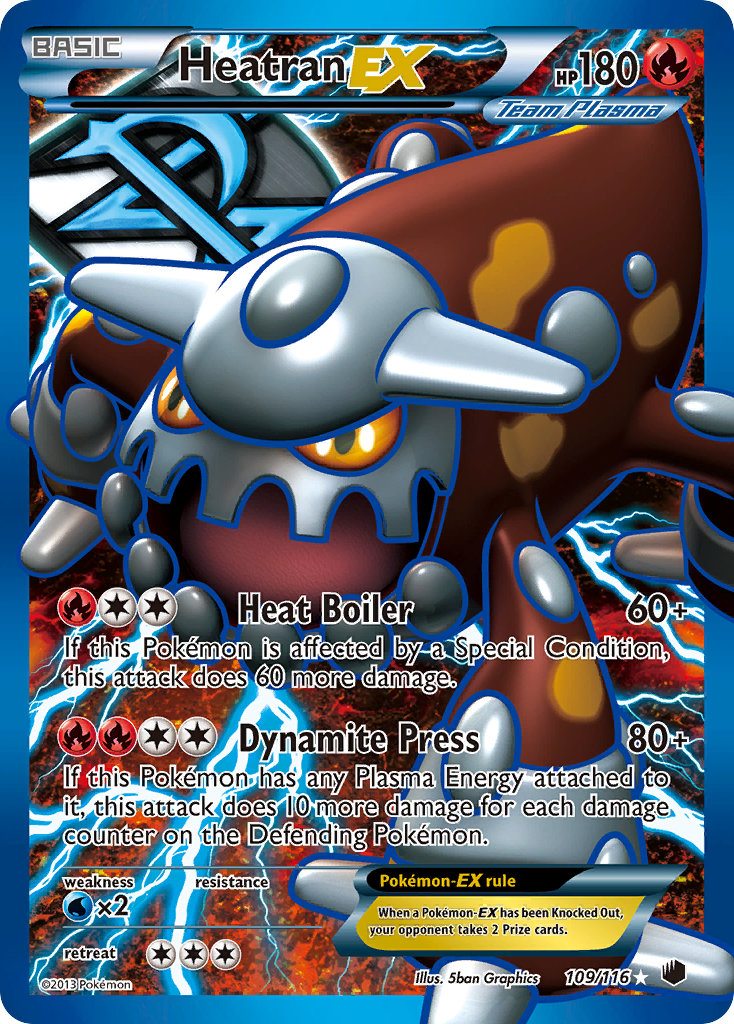 Heatran EX (Team Plasma) (Full Art)/116 - Plasma Freeze Holofoil