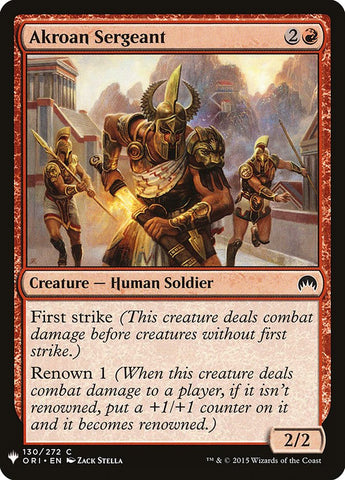 Akroan Sergeant (LIST-ORI-130) - The List