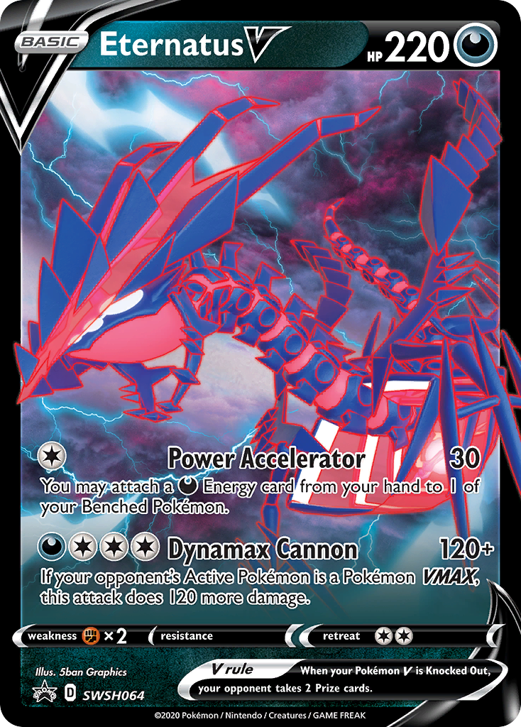 Eternatus V - SWSH064 SWSH064/307 - SWSH Sword & Shield Promo Cards Holofoil