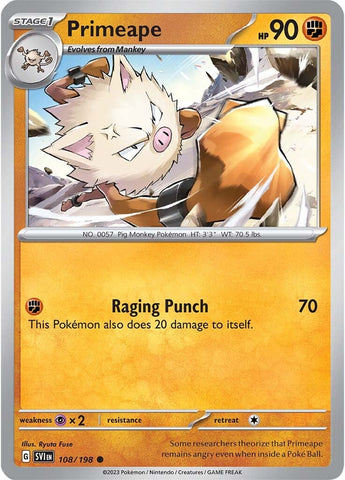 Primeape 108 - SV01 Scarlet & Violet Base Set