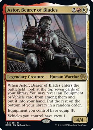 Astor, Bearer of Blades (PPDMU-194) - Dominaria United Promos