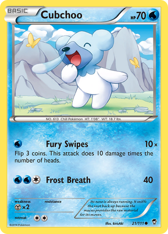 Cubchoo 21/111 - XY  Furious Fists