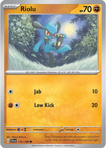 Riolu - 112/198 112 - SV01 Scarlet & Violet Base Set