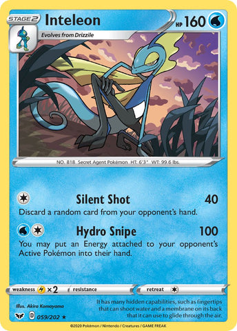 Inteleon - 059/202 (Cracked Ice Holo) - Deck Exclusives Holofoil