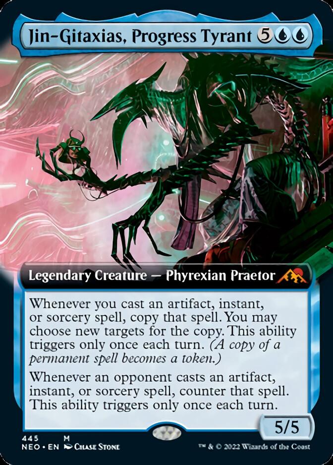 Jin-Gitaxias, Progress Tyrant (Extended Art) (NEO-445) - Kamigawa: Neon Dynasty: (Extended Art)