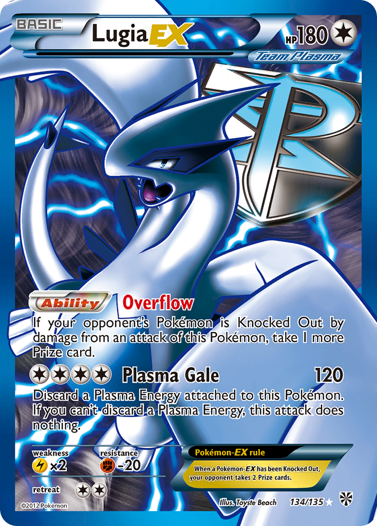 Lugia EX (Team Plasma) (134 Full Art)/135 - Plasma Storm Holofoil