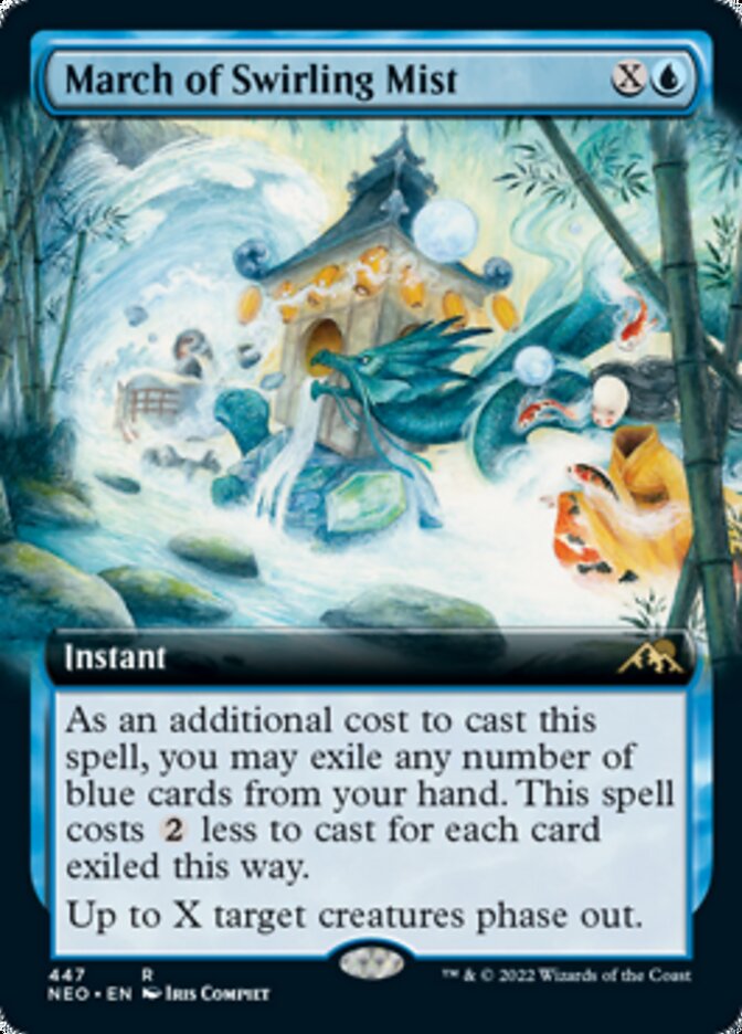 March of Swirling Mist (Extended Art) (NEO-447) - Kamigawa: Neon Dynasty: (Extended Art)