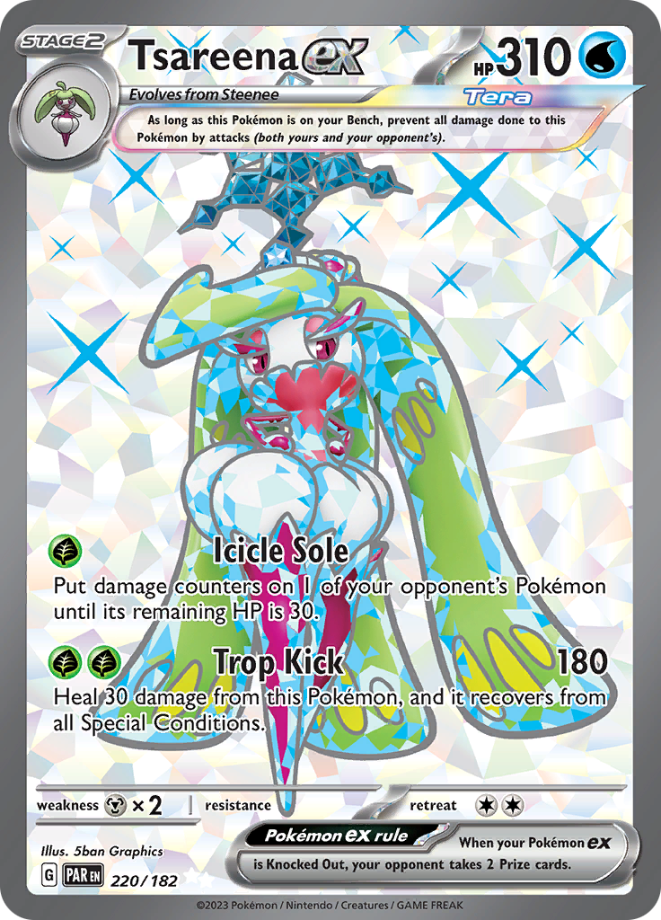 Tsareena ex - 220/182 220 - SV04 Paradox Rift Holofoil