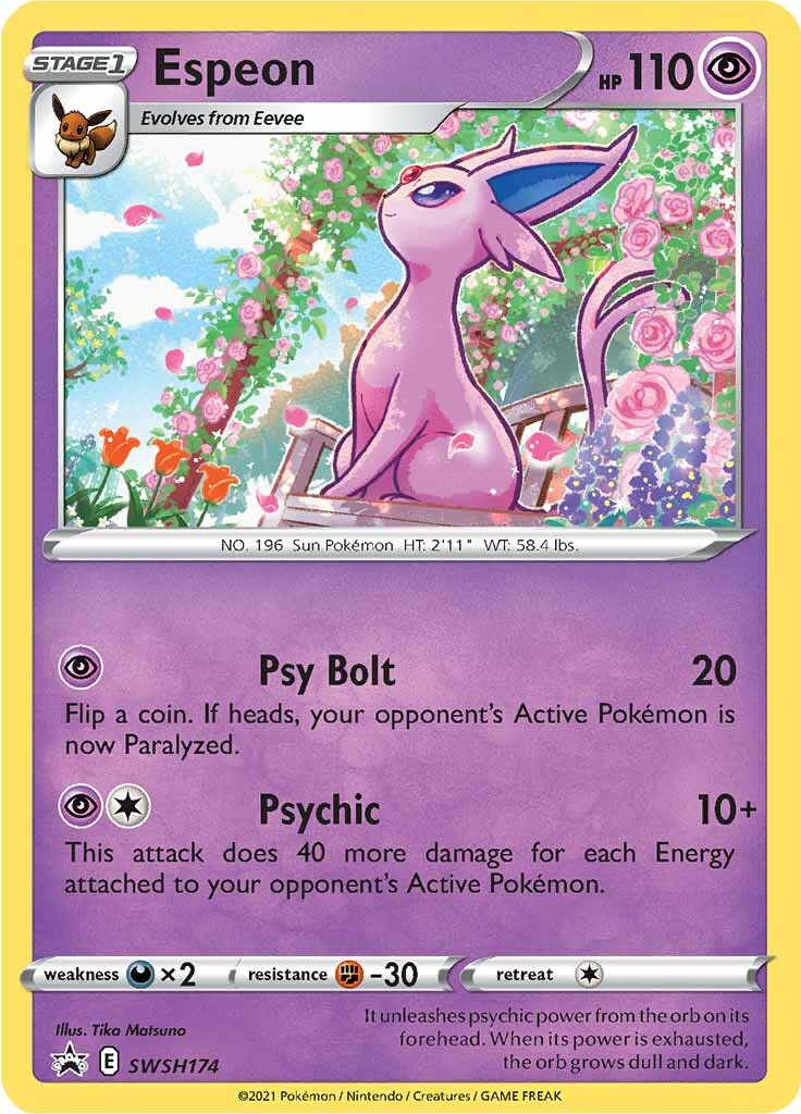 Espeon - SWSH174 SWSH174/307 - SWSH Sword & Shield Promo Cards Holofoil