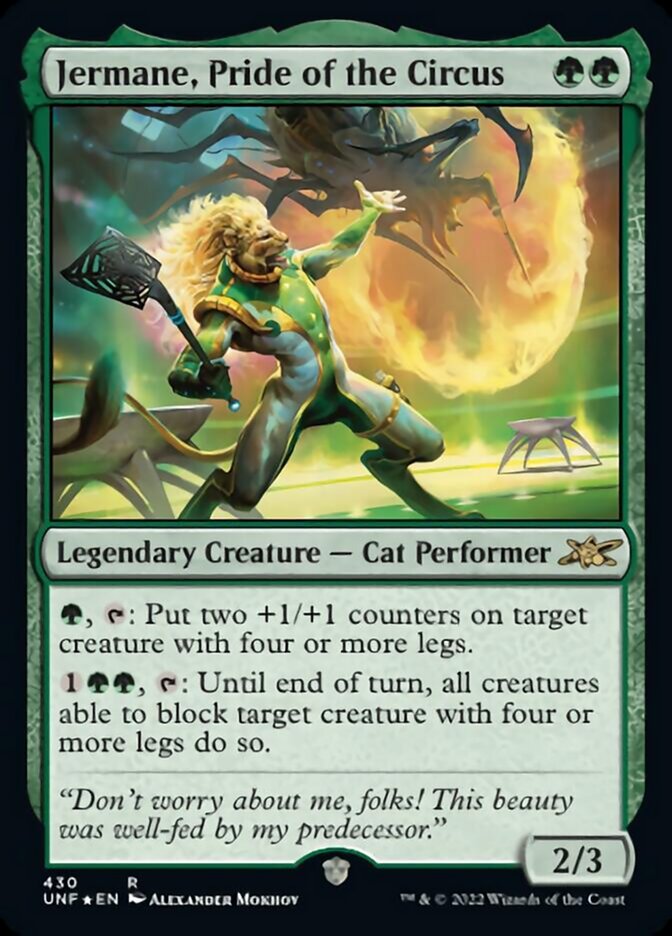 Jermane, Pride of the Circus (Galaxy Foil) (UNF-430) - Unfinity Foil