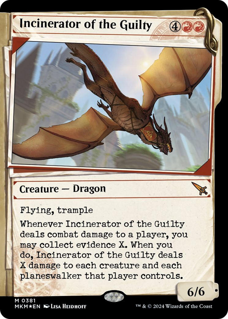 Incinerator of the Guilty (Showcase) (Invisible Ink) (MKM-381) - Murders at Karlov Manor: (Showcase) Foil