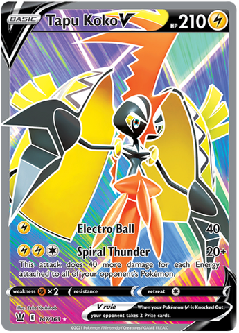 Tapu Koko V (Full Art) 147/163 - SWSH05 Battle Styles Holofoil