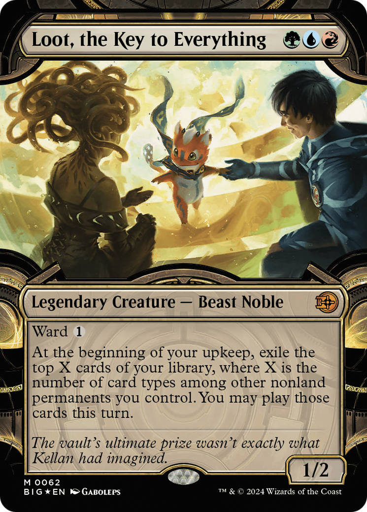 Loot, the Key to Everything (Showcase) (Raised Foil) (BIG-062) - The Big Score: (Showcase) Foil