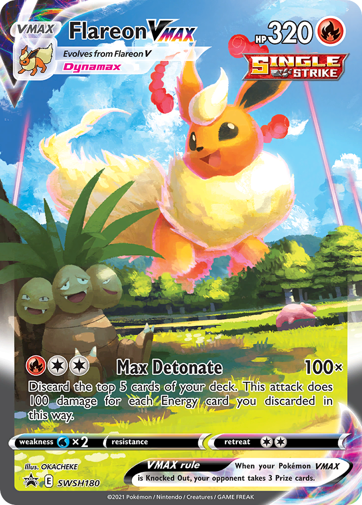 Flareon VMAX - SWSH180 - Jumbo Cards Holofoil