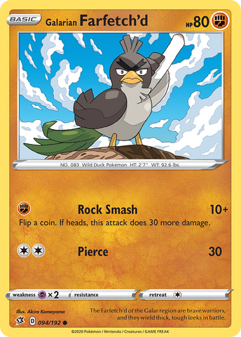 Galarian Farfetch'd 94/192 - SWSH02 Rebel Clash