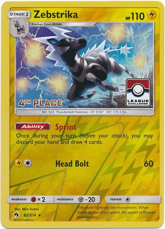 Zebstrika - 82/214 (League Challenge) [4th Place] - League & Championship Cards Reverse Holofoil